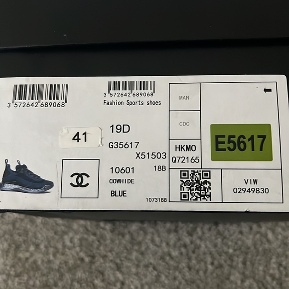 Chanel Fashion Sports Shoe in Navy Blue. - Picture 5 of 5